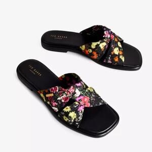 Ted Baker Ashina Floral Print Knot Sandal Size 8.5